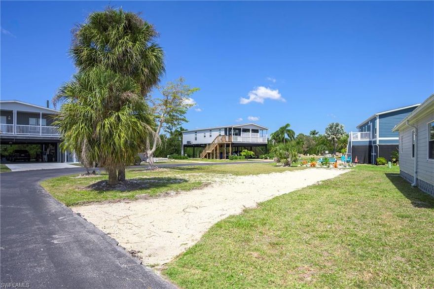 Nestled just 7 miles from Sanibel Island, this prime manufactured home lot offers exceptionally convenient access to its world-famous beaches, wildlife preserves, and boat-friendly amenities, while enjoying the tranquility of a well-established community. The location combines coastal charm with mainland practicality, making day trips to Sanibel’s shelling beaches and Lighthouse Beach effortless and enjoyable.
The lot features a generous building envelope on level terrain, with nearby utilities including electricity, water, sewer, and high-speed internet options. Zoned for manufactured homes within a 55+ community, it provides flexibility for a comfortable, single-wide or multi-section home, aligned with local regulations and the HOA’s streamlined standards.Remarkably affordable, the HOA fees are just $48 per month. This makes the property an attractive option for seasonal residents, full-time retirees, or anyone seeking a peaceful coastal lifestyle near Sanibel.