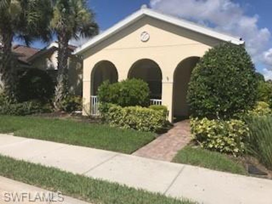 Being presented for sale is this airy, three bedroom/two bath Kendall home in the gated community of VeronaWalk.  The welcoming large paver patio leads to your glass front door where a separate foyer adjoins the fully tiled, neutral shade, open concept living space. The kitchen with plenty of storage has a quaint breakfast nook as well as a large breakfast bar.  All stainless appliances and a deep basin sink round out the cook’s space.  Upgrades include plantation shutters, custom door shades, crown molding and lofty ceilings.
The primary suite has a tray ceiling and sliding doors to access the back lanai.  An adjoining hall is flanked by both a walk in and a gentleman’s closet.  From here is a bath with a dual sink vanity and massive tiled shower with bench. 
A bank of rear doors lends sunshine inside and entry to a private, screened paver lanai.  Both covered and open areas allow your entertaining spaces to flow seamlessly.  From here is convenient access to your two-car garage with exit/entry onto a back lane.  Located within walking distance to town center activities and the large resort pool makes this home an easy transition to VeronaWalk’s resort lifestyle.