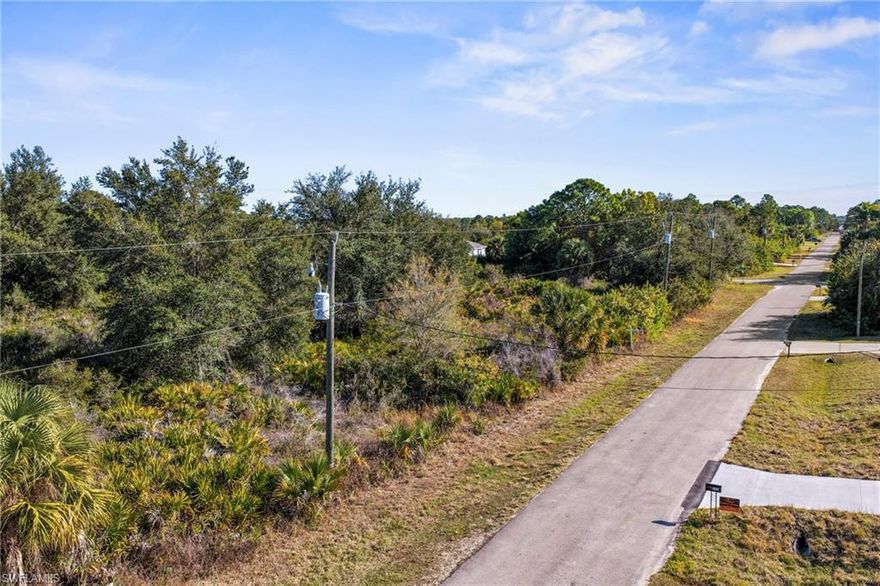 Prime vacant lot in Lehigh Acres! This buildable property is located in a peaceful, fast-growing area surrounded by new homes. The lot is not in a flood zone and sits outside of any HOA, giving you flexibility for building your custom home or holding as a long-term investment. Close to schools, shopping, dining, and major roadways, this lot offers excellent convenience and strong future value in one of Southwest Florida’s fastest-growing markets. Don’t miss this opportunity to own a high-potential lot in thriving Lehigh Acres!