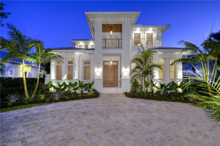 This custom transitional coastal style residence was just completed. Open floor plan emphasizing indoor-outdoor living allows for effortless entertaining,Soaring ceilings and pocket doors open seamlessly to the resort like outdoor area featuring an amazing pool and spa ,conversation area with fireplace and a well-appointed outdoor kitchen and dining area. The southern exposure home features 4 bedrooms with en suite bathrooms, large Study, powder bath, pool bath and oversized 3 car garage. Fully appointed gourmet kitchen featuring Sub-Zero, Wolf appliances, walk in pantry,quartz counter tops, wine refrigerators and stand-alone ice maker.The second story has a large Loft/Family room with a private terrace facing West.This home sets the bar for the highest quality construction and finishes including:CONTROL 4 System| Smart home automation  -Controls all LIGHTS ,SECURITY ,POOL,A/C and SURROUND SOUND from your cell phone or keypad,wide-plank European oak flooring,custom cabinetry,Quartz counter tops,tongue and groove ceilings treatment, electric roll down lanai shutters and tropical landscapes. Easy access to 5th Avenue South, Third Street, Crayton Cove and Cambier Park.