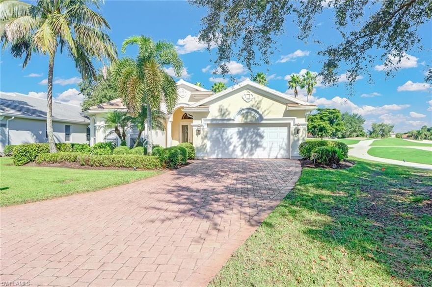 This 4 bedroom, 3 bath, pool home is tucked away on one of Palmira Golf & Country clubs quietest streets. Over 2,500 sq feet capped off by a gorgeous travertine pool deck with sprawling golf course views. With a recently added brand new roof and a updated ac you'll have piece of mind to enjoy all that Palmira has to offer. The amenity center was completely overhauled in 2020 and don't forget to check out the top notch tennis center & pickleball courts. Easy access to 75 & close proximity to beaches & the airport make Palmira a perfect place to call home. Schedule your private showing today!