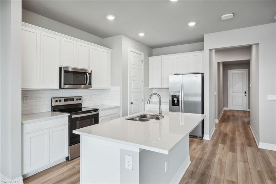 Brand new, energy-efficient home available now!Spacious 3 bed, 2 bath home with 1,654 sq. ft. of luxurious living space. featuring all block construction, impact glass windows, and spray foam insulation to ensure a comfortable and cost-effective living environment year-round. Enjoy cooking in the chef inspired kitchen overlooking the great room, dining nook and covered lanai. Tucked in the back for privacy, the primary suite is perfect place to retreat after a long day featuring a large walk-in closet and dual vanity sinks. Crescent Lakes - Reserve Series will offer a gated community of single-family homes many with lake and preserve views in the solar powered master-planned community Babcock Ranch. Each home will be built with the innovative, energy-efficient features that Meritage Homes is known for. Homeowners will have access to a private amenity center with a pool, cabana, pickle ball courts, and sports court.  Each of our homes is built with innovative, energy-efficient features designed to help you enjoy more savings, better health, real comfort and peace of mind.