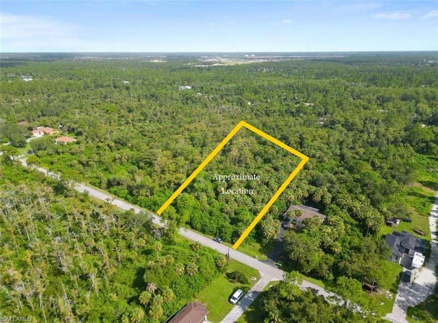 Beautiful 5 acre parcel in a fast growing area of the Golden Gate Estates.  Enjoy privacy and serenity on your acreage with a garden, fruit trees, flowers, horses and all the native wildlife rural Florida living offers. Just a short drive to Downtown Naples, beautiful Gulf Coast Beaches and RSW International Airport.