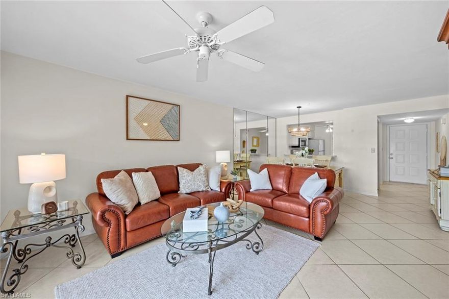 Tucked just minutes from the heart of 5th Avenue South, this 2-bedroom, 2-bathroom condo offers the perfect blend of convenience, comfort, and leisure. Whether you’re seeking a seasonal escape or year-round paradise, this intimate residence welcomes you with light-filled living spaces, a well-appointed kitchen, and a private screened lanai for soaking in those golden Naples sunsets. The true standout? Bundled golf gives you unlimited access to fairways, tennis, fitness, dining, and more—all without extra fees. Perfectly situated only 5 miles from 5th Ave and world-class shopping, dining, white-sand beaches, and vibrant downtown energy, this condo is your ticket to the ultimate Naples lifestyle.