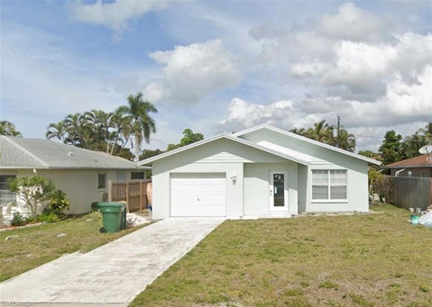 Don't miss your chance to live the Naples lifestyle! Charming Home with Pool, 3-bedroom plus den, 2-bathroom single-family home ideally situated in the desirable 500 block of Naples Park. The home has been partially renovated, still needing a full kitchen and both bathrooms finished. A true opportunity for someone to move into Naples Park!