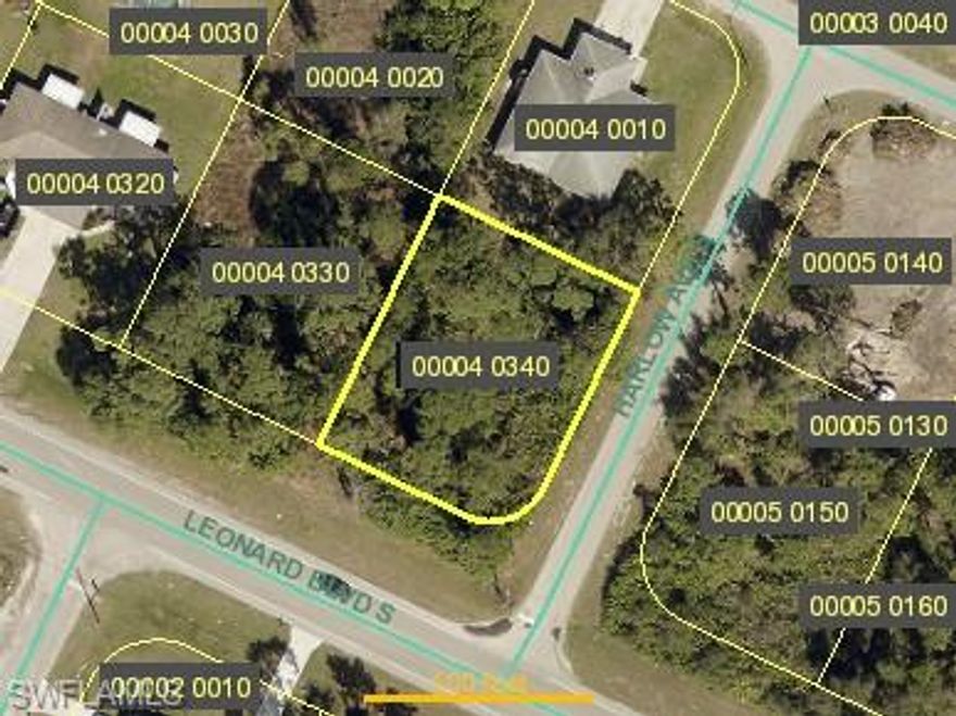 DUPLEX CORNER LOT! An exceptional opportunity awaits to acquire a duplex lot in West Lehigh Acres, conveniently situated mere minutes from Hwy 82, Lee Blvd, and Ft. Myers. This rapidly expanding region of Lehigh Acres has no community restrictions. The unique corner positioning affords perpendicular driveways/entrances, ensuring privacy for each side of the duplex. Additionally, the zoning permits the construction of a single-family home.