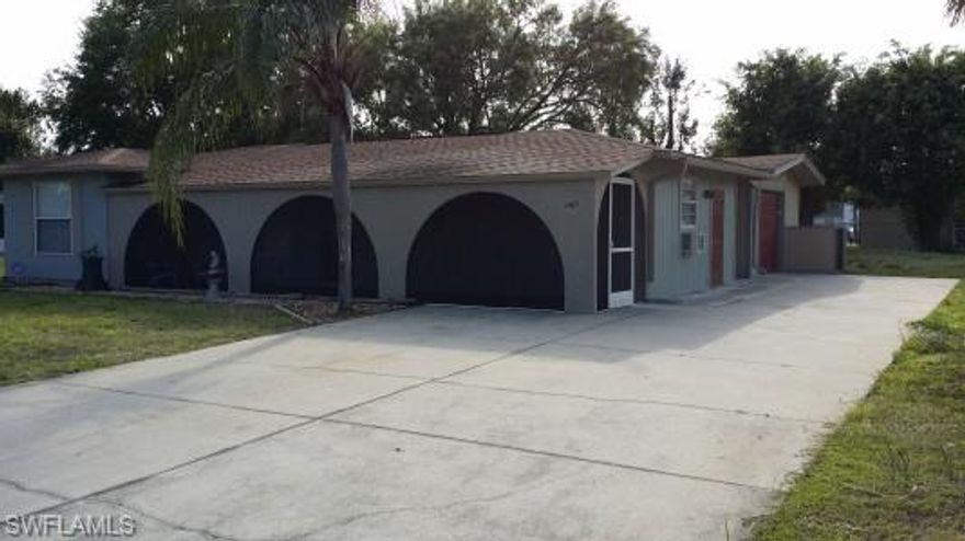 This is Florida outdoor living at its finest! Renovated pool and spa with custom pool deck pavers, large screen cage with covered and uncovered recreation areas, plus a huge screened front porch.
Don't judge this book by its cover - she's a spacious beauty with great bones. Finished with all the little touches you are looking for like wainscoting, crown and chair rail molding, in-wall speakers, upgraded lighting and faucets. Tile and wood floors throughout and a split floorplan make this home very livable and inviting. Great quiet, mature neighborhood with easy access to all the amenities you need, and a quick commute into Fort Myers and the beautiful beaches of SW Florida!