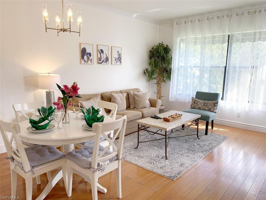 Come and see this rarely available 3-bedroom, 2-bathroom condo in the World Tennis Club. It is being sold turnkey furnished and has everything you need. Enjoy your coffee while sitting on the balcony with a beautiful view of a peaceful pond. Condo has been freshly painted and both bathrooms have new vanities and fixtures. Bright, open floor plan with a full kitchen that features stainless steel appliances, new refrigerator, and Quartz countertops. Crown molding and bamboo flooring throughout the common areas and new vinyl flooring in the master bathroom. Use the third bedroom for guests or as your office. This is a spacious floor plan with washer and dryer in the unit.

 

The World Tennis Club is centrally located, has an active social community, two pools, 16 tennis courts, pickleball courts, pro shop, fitness center, sauna, playground, and café during the high season. It is beautifully landscaped and sits on 82.6 acres. The community is also a short drive to Downtown 5th Avenue, Naples famous beaches, and nearby the luxurious Waterside Shops & Mercato outdoor shopping mall.