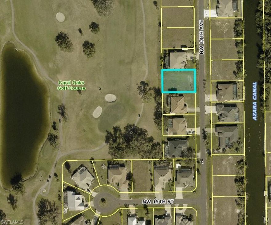 OVERSIZED GOLF COURSE LOT WITH WESTERN EXPOSURE AND FAIRWAY VIEWS!!! Amazing views of the 1st fairway right on Coral Oakes Golf Course. This Quiet lot in the Coral Oakes Golf Course Community is 85 ft wide, perfect for your new 3 car garage Florida Dream Home! Also, NO HOA's! The cul-de-sac street was recently repaved and features many beautiful new homes!  This is a great deal at an even better price! Make your offer today!