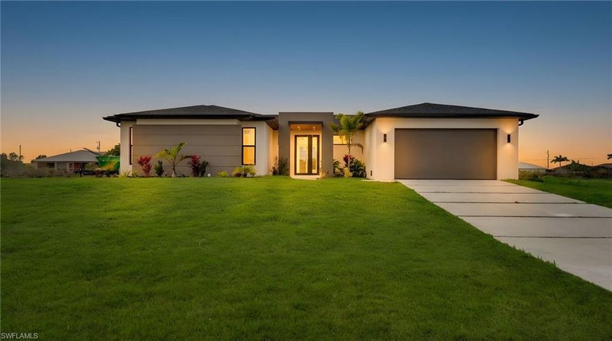 Beautiful home in Cape Coral offering a total of 4 bedrooms and 3 full bathrooms, including a private in-law suite—perfect for guests or extended family. This property features high-end appliances, a whole-house water filtration system, and impact-resistant windows and doors for added safety and efficiency. The spacious primary suite includes a walk-in closet and a private bathroom with a soaking bathtub, creating a relaxing retreat. Enjoy peaceful backyard views of a freshwater canal, providing privacy and a calm setting.

Conveniently located near shopping, dining, schools, and main roads. This move-in-ready home combines modern features, functionality, and comfort.

Schedule your showing today!