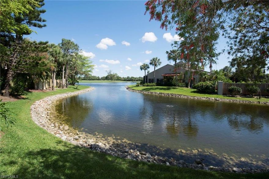 V.2477 - Southern Exposure with Long Lake To Golf Course Vistas!!  Offered TURNKEY Furnished this Spacious Villa Features a Screened in Outdoor Lanai Area perfect for Entertaining and Morning Enjoyment.  The Preferred Southern Exposure provides ample light all day.  The High ceilings, Great Furnishings, Updated Appliances and Immaculate condition make this villa a Winner.  Golf cart Included.  As an owner, you will enjoy the Elegant Clubhouse w/Dining Facilities, card rooms, Pool, Spa, FITNESS CENTER, Bocce courts, Driving ranges, Putting Green & Tennis Courts. Dog Park, MARINA HAS GULF ACCESS and the JACK NICKLAUS SIGNATURE GOLF COURSE was completely renovated in 2015. Quiet but located in the heart of the City of Naples Minutes to the Beach. The required Bear's Paw membership fee is Currently $35,000.  Just bring you clubs and enjoy!!