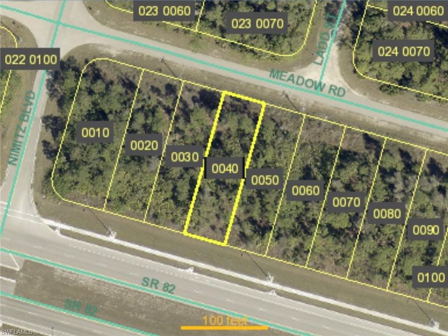 Commercial vacant lot on SR82 in Lehigh Acres. Great exposure, ideal location to start your business.