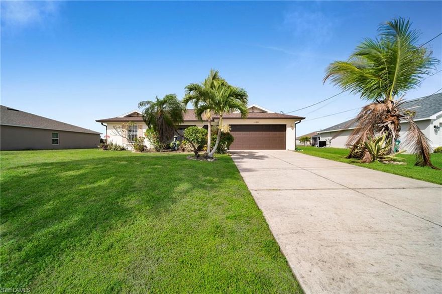 Charming 3-bed, 2-bath home in a convenient Cape Coral location with easy access to Fort Myers downtown amenities, schools, and shopping. Built in 2006, this solid layout offers a spacious living area and screened outdoor space and plenty of room for a pool. Property is being sold as-is and reflects the current condition and market pricing — bring your vision and updates to make it your own. Great opportunity for buyers looking to personalize a well-situated residence.”