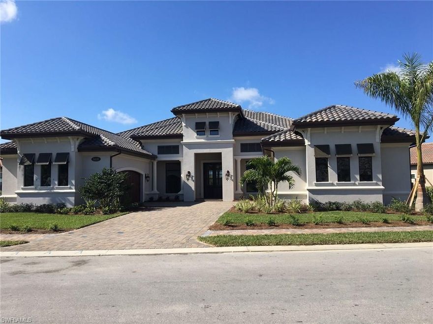 This is our very popular Windsor III Floor Plan.  This special home has impact windows/doors, carpet/tile/hardwood, custom pool/spa package, outdoor fireplace.  Very spacious floor plan with many extras.  Natural gas available. Many options and upgrades included.  Call for your private tour!