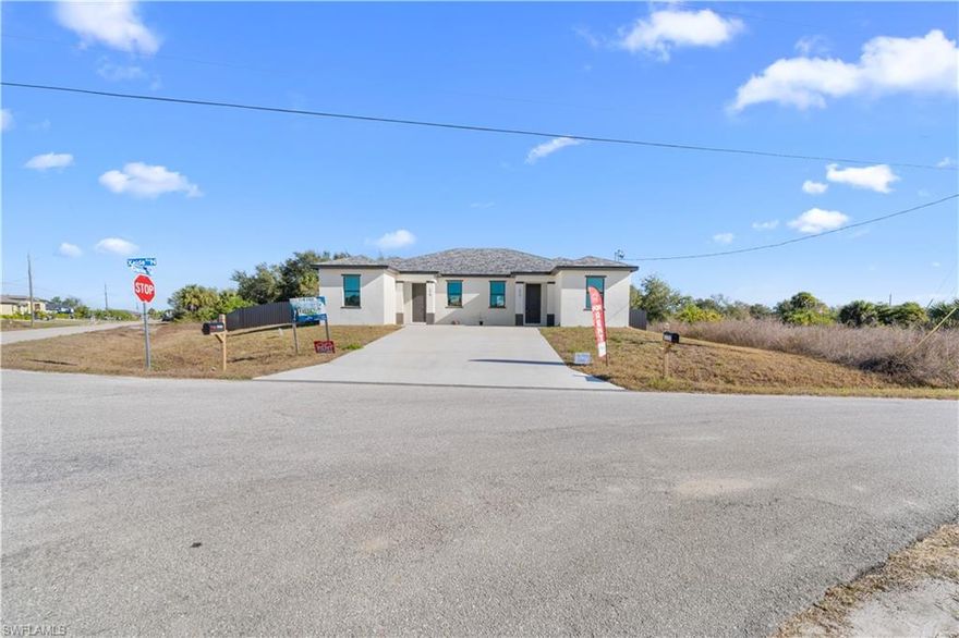 Beautiful Duplex brand-new in Lehigh Acres. Each unit features 3 bedrooms 2 bathrooms. Perfect for investors seeking rental income or families looking for multi-generational living.