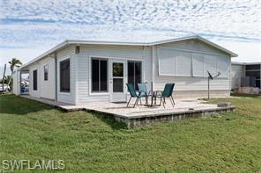 AMAZING Opportunity in Lee Plantation! ....1,580 square feet!.......A fantastic 55+ GATED community!.........Low HOA fees include lawn and amenities you will not believe! $175 / Month paid quarterly...........This home is the BEST VALUE IN COMMUNITY!...........HUGE UNIT with higher ceilings. ............ A HUGE community pool, .........Large clubhouse,......... Bocce, .............Pickleball, ..........and shuffleboard,.......... it offers plenty of activities to keep residents active and social........A close knit community that is VARY WELCOMING! ........It's a hidden gem with gated security........... and close to amazing spots like Sanibel, Fort Myers Beach, Cape Coral, and South Fort Myers makes it even better. The fully renovated two-bedroom, two-bath, 1,580 sq. ft. unit..........This unit is spacious and a great value, especially with the low HOA fees that include LAWN MAINTENANCE!........ It is an ideal place for someone looking for a welcoming, active, and affordable retirement lifestyle.......... Perfect for becoming part of a vibrant community! This is a great value and should go fast! ..............Dog Under 25 pounds ok...........55 or older.