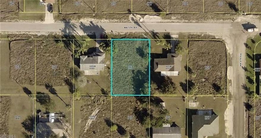 Lowest priced city water & sewer lot in Cape Coral! Flood zone X. Buyer to do their own due diligence. Excellent opportunity for investment and buy and hold. Very low assessments left to pay. Under $10,000!! N2 Expansion Zone. Good schools near by. Before the Santa Barbara & Tropicana intersection. Financing available! Hablo Español!