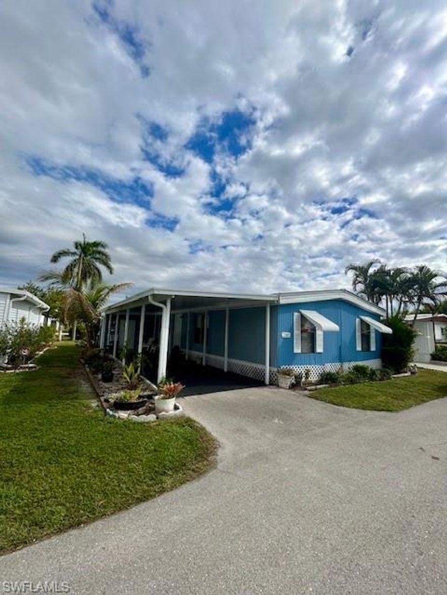 This single-family home is located in a 55+ Community. This property has 3 bedrooms, 2 bathrooms and approximately 1242 sq ft of floor space. This property was built in 1978. Welcome to this beautifully updated and meticulously maintained residence in the Caribbean Mobile Home Park in North Naples, Florida. Move-in ready!.