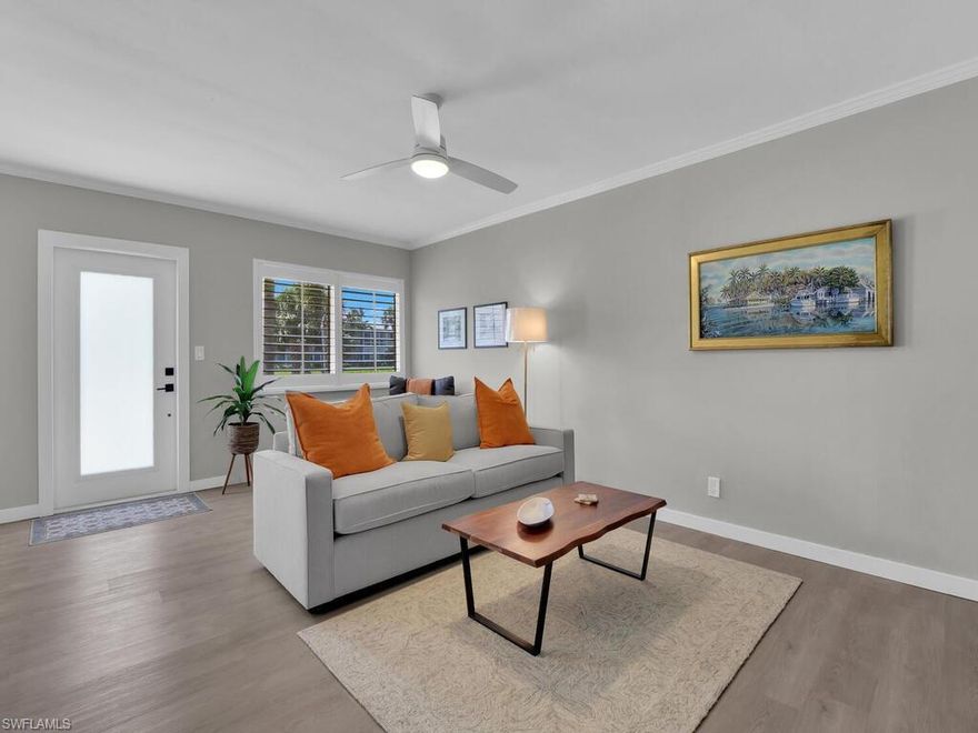 Newly renovated in the heart of Olde Naples! Bonaire Club is part of the Village Green community providing amenities including large community pool, shuffleboard, bocce ball and club room. One block from Naples renowned Third Street South where you can find sophisticated and delightful shops, renowned restaurants and bistros and farmers markets every weekend. Two blocks from the beach and the Naples Pier this location is second to none. The condo is 2 bedroom 1 bathroom completely updated with quartz countertops, luxury vinyl flooring and comes turn key furnished.