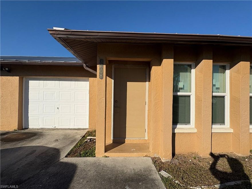 Rare rental opportunity in Southwest Cape Coral.** This well-maintained 3-bedroom, 2-bath home is located on the right side of a quiet duplex and offers an open, functional layout ideal for comfortable living. Tile flooring throughout provides easy maintenance, while each bedroom features a walk-in closet for ample storage. Laundry in unit. Conveniently located near restaurants, shopping, and downtown Cape Coral. Pets considered with owner approval. A great option for tenants seeking space, comfort, and a prime location.

Credit score 650, First, Last, & Security, Rental insurance required, Pets ok screened no aggressive breeds, Pet fee $250-500. Application fee $75 per adult applying. $75 Lease Preparation. 3 months Bank Statements and pay stubs
