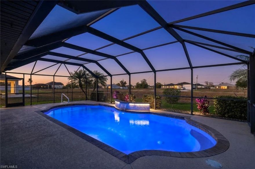 Welcome to your slice of Florida paradise! This beautifully maintained 4-bedroom, 2-bath pool home with over 2,151 sq ft offers the perfect blend of comfort, updates, and the relaxed Southwest Florida lifestyle buyers dream about.
From the moment you arrive, it’s clear this home has been meticulously cared for and thoughtfully improved. Major upgrades provide peace of mind, including a durable metal roof installed in 2023 and a new A/C system from 2021. The home is also equipped with accordion hurricane shutters, making storm preparation quick and easy. Located in Flood zone X- so no lender flood insurance required.
Inside, the home feels warm, spacious, and inviting. Brand-new vinyl flooring has been installed in select areas, while the main living spaces and bedrooms feature carpet—giving the next owner a unique opportunity to customize the flooring and truly make the home their own. The kitchen has been updated with a recently replaced refrigerator and stove, along with a reverse osmosis water system under the sink for fresh, filtered drinking water. Both bathrooms have also been refreshed with resurfaced countertops and updated fixtures, adding a clean and modern touch.
But the real magic happens outside.
Step into your private backyard oasis, where the sparkling pool creates the perfect setting for the Florida lifestyle. Imagine weekend barbecues, pool parties with friends, quiet mornings with coffee by the water, or unwinding after a long day under the warm Cape Coral sunset. The pool area offers the perfect balance of relaxation, entertainment, and outdoor living that makes Florida homes so special.
Whether you're looking for a family home, a place to entertain, or your own personal retreat, this property delivers the space, updates, and outdoor lifestyle that make Cape Coral one of Southwest Florida’s most desirable places to live.