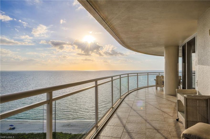 With dazzling sunset views and direct beachfront access, this stunning 4,389 square foot condo, located on the 10th floor of exclusive Moraya Bay, is perfect for entertaining or as a captivating family retreat. Enter through the private elevator and you’re greeted by gorgeous wide-plank wood floors, floor-to-ceiling glass mesmerizes with magnificent views of the Gulf of Mexico from the kitchen, dining room, great room and master suite. A beautifully-outfitted chef-grade kitchen complimented by a full butlers pantry. Its inviting and expansive open lanai (with glass railings) makes sunsets feel close enough to touch. While the large master bedroom looks westward out over the Gulf of Mexico, the unit also includes two en-suite guest bedrooms, a fourth bedroom, a powder room, as well as formal and informal living rooms. And to make the good life even better, when you’re not spending time inside this spectacular space, Moraya Bay’s two pools, restaurant, gym, beach and poolside service, and full-time manned security and concierge services, make you feel as though you’re at a 5-star resort.