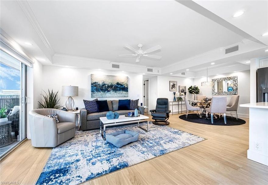 Beautifully renovated with coastal flavor! Sitting on iconic Gulf Shore Bl. N., across the street from the beach is the perfect setting for off season occupancy! Comfortable, convenient and to everything you come looking to enjoy!
Set on the bay with waterfront views, whether you boat or not. Community pool to cool off during the summer months, makes this a very cozy place to hang you hat, or your towel.