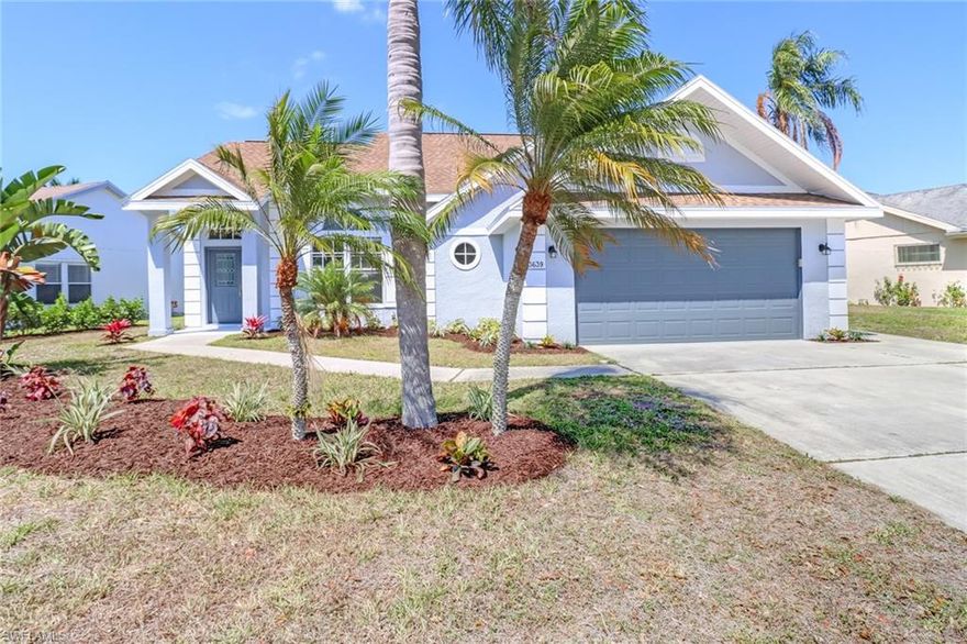 Welcome to this beautiful and spacious 4 bed/2.5 Bath, 2 story home in Naples (Queens Park). Enjoy gorgeous Florida sunsets from the comfort of your private pool with an astonishing lake view. Completely renovated in 2021 with new tile floors throughout the entire first floor (and second floor bathroom), new carpet installed by Home Depot on second floor, freshly painted interior and exterior (including garage floor and pool deck). New pool pebble renovation, new pool pump timer, new fans and light fixtures, new tile in master bath and second bath, new updated kitchen featuring quartz countertops, new AC 3 Ton coil, new landscaping configuration and new sprinkler clock and valve (installation programmed for 2 weeks). The interior of the home has been cleaned and sanitized. Be the first to enjoy all these features along with the convenience of being two miles to Kings Lake Square, less than two miles to the Shoppes at Hammock Cove and only 5 miles to Downtown Naples!