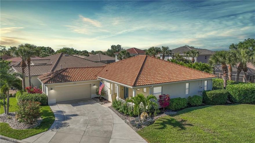 GOOD THINGS COME TO THOSE WHO WAIT!!!! Better put this one on the top of the list!  Absolutely stunning home in Timber Ridge of Gateway.  PRIDE OF OWNERSHIP SHOWS with upgrades galore including a brand new Decra Stone-Coated Villa Tile Metal Roof 2023, New Lennox 3-ton Elite Variable Speed Air Condition System  in 2023, beautifully updated kitchen and bathroom makeovers and your very own private lanai with summer kitchen and a jacuzzi spa nestled amongst a lush tropical oasis. Other upgrades include custom window shade coverings, rain gutters,epoxy garage floor, upgraded landscaping and lighting, convenient side load garage, fenced in yard and best yet, Timber Ridge is one of the few communities that uses NATURAL GAS! Absolutely nothing to do but move in and enjoy. Located in Timber Ridge, a gated community with super low HOA fees INCLUDING INTERNET AND CABLE AND County Only Taxes and no FLOOD INSURANCE!! Across the street from Club at Gateway, voted the "Best Private Golf Course & Country Club” in Fort Myers with an 18-hole golf course, tennis, pickleball, gym.(Flexible Memberships available) Close to JetBlue Park, airport, I-75,restaurants, dog park. Please review the MLS Supplements for all of the upgrades - too many to list.  Watch video tour experience and schedule your private showing today!