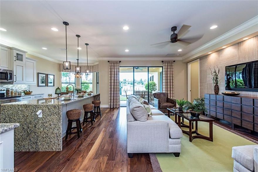 New construction projected for Nov/Dec 2017 delivery. Located in Stonecreek by GL Homes, one of Naples Hottest new developments featuring gas appliances as standard & zoned for "A" rated schools. An amazing resort-lifestyle included in the community. The 6.25 acre recreation site features a resort-style pool, lap pool, wet play activity center, whirlpool spa, firepit, lake overlook pier and pavilion, outdoor tiki bar with outdoor dining area, 5 clay tennis courts with shade pavilions, 4 pickleball courts, beach volleyball court, full size basketball court, shaded tot lot, a party pavilion and much more. This Merlot floor plan home has a grand 2-story foyer with a formal living room, bedroom and laundry to the right and formal dining room to the left. The heart of the home is at the rear with a well-appointed kitchen which opens to the family room that has sliding glass doors out to the screened lanai where you can enjoy a lovely southern lake view. The master suite has His & Her walk-in closets. Master bath has double vanity, roman tub & walk-in shower. Upstairs is a spacious loft plus 3 bedrooms and 2 full baths. Prices subject to increase without notice. Photos are of model.