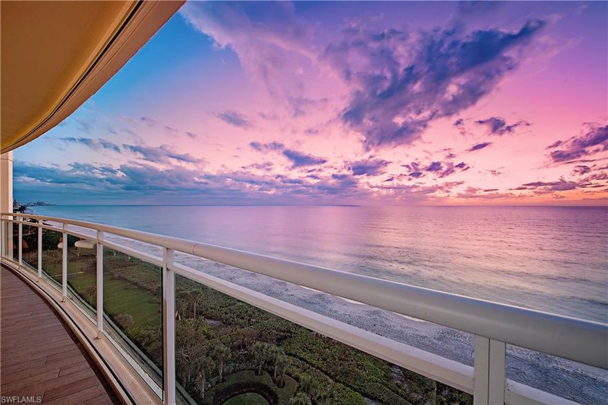 Modern direct beachfront with over 4000 sqft of living space, this 3 bdrm plus office area is perfect for entertaining and furnished to perfection. Full home Lutron lighting automation, creates just the right amount of light.  Sweeping views of the Gulf of Mexico and unobstructed views looking towards the preserve and park. The overall design offers beachfront modern elegance, wood floors thru out, custom built-ins & custom wet-bar.  The large open terrace has over 500 sqft leaves you feeling like you are right on the water.  Master bdrm, kitchen, living & dining area overlook the turquoise waters of the Gulf and beach. The private elevator drops you in the paneled rotunda foyer that flows to the open-plan living spaces. Chef kitchen with 6 burner gas cooktop, 2 wall ovens, beverage drawers, full butlers pantry with 2nd dishwasher and full-size refrigerator.  Master bedroom has a wall of windows directly out to the water.  Moraya Bay includes concierge service, private beach club, large state of the art fitness center.  Moraya Bay is the ultimate in resort living.  Full time security, concierge services, beach club, restaurant, and fitness center.