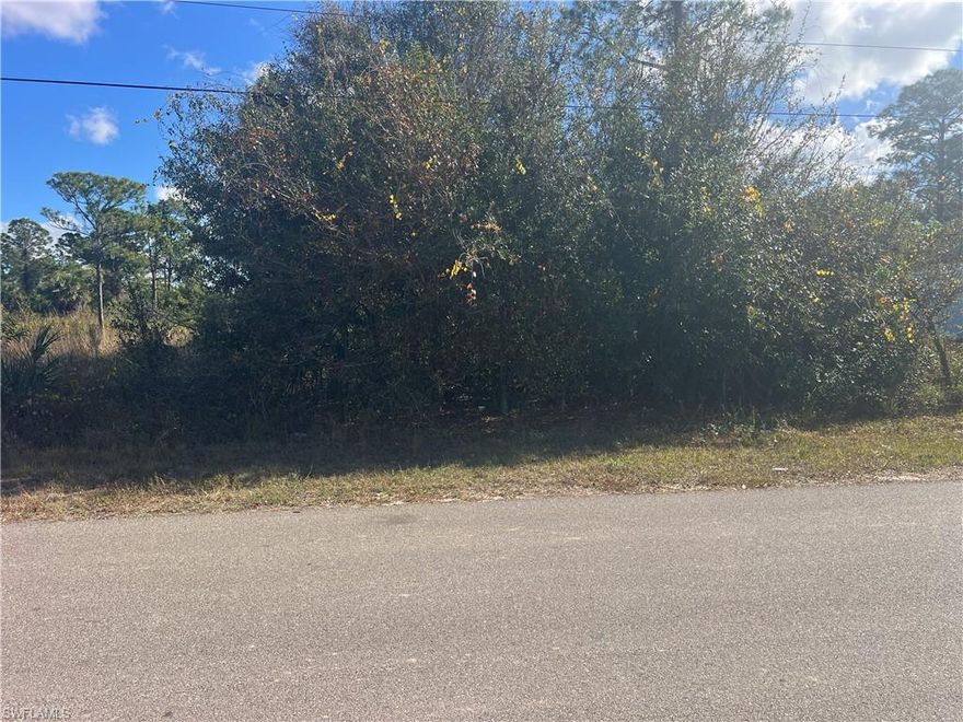 1/3 acre lot 80 feet wide and 191 deep.Great opportunity to build your dream home in a highly desirable location in west of Lehigh acres.Located close to schools, shopping,the airport,I-75,restaurants,and beaches.These lots are selling fast and there is a limited supply.