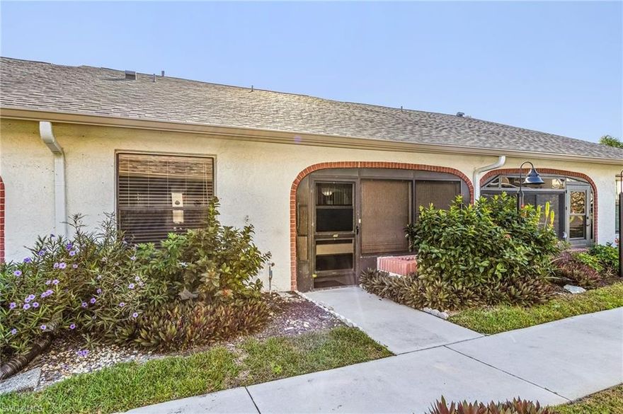 Welcome to our beautiful home in Cinnamon Cove.  Can't ask for a better place that has quick access to three great beaches.  Only minutes away to Sanibel Island, Fort Myers Beach, and Bunche Beach.  Cinnamon has always been a very popular community offering its owner gated access, popular amenities, spacious pet friendly community setting and lots of sunshine.  This is a beautiful condo with 2 bedrooms and 2 bathrooms with an inviting kitchen and comfortable living area.  Relax on the screen-in lanai or take a few steps to the comfort of a heated pool and friendly neighbors.  Building has a new roof, has been freshly painted and the community in full bloom.  Call today for that private showing, tour the grounds and see why this community is such a popular destination.  This is a true price / value property . . . shop and see for yourself.