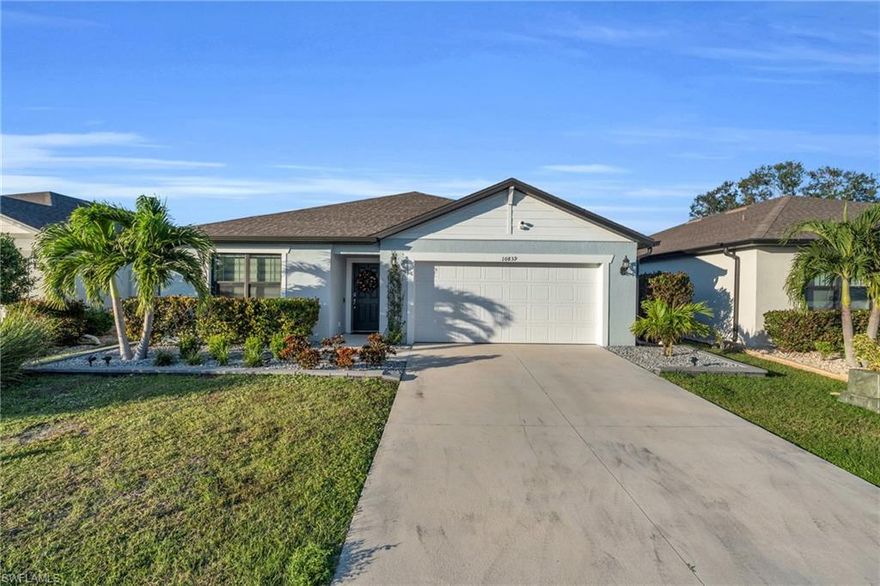 Take a look at this newer construction private pool home in North Fort Myers offering 4 bedrooms, 2 bathrooms, and approximately 1,850 square feet of living space. Built in 2021 and located in the Enclaves at Eagle Landing, this home offers a comfortable layout, attached garage, screened lanai. Centrally located to I75, schools, and shopping