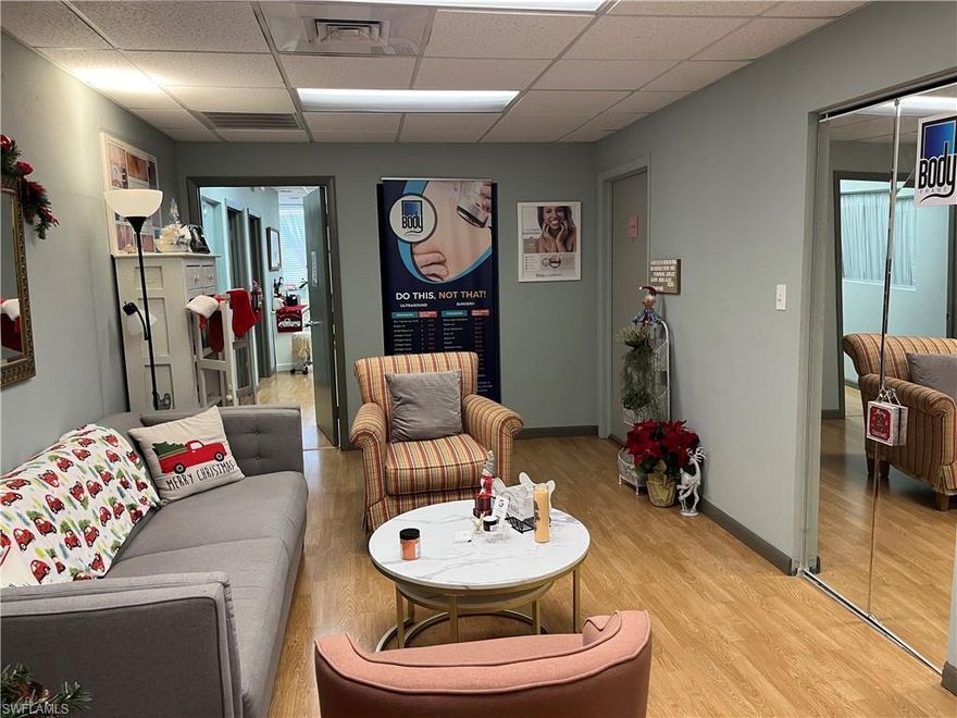 This 1,400 sq. ft. 4th-floor office space is fully built out as Salon Suites or Office Suites, offering a turnkey opportunity for a variety of professional uses. The suite features newer flooring throughout, a welcoming reception area, a private shower, and an in-unit washer/dryer for added convenience.

Utilities—including water, electric, and internet—are included in the rental rate of $14 NNN (approximately $2,550 per month), with a 4% annual escalation after the first year. Existing tenants are currently on month-to-month agreements, providing flexibility for new occupancy or reconfiguration.