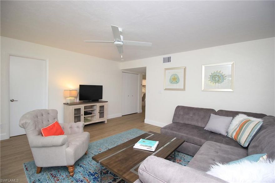 New Price for this Beautiful home. Located, W of 41 This 2nd Floor, 2 Bedroom, 2 Bath 1 car garage with a Newly updated Light and Bright open floor plan allows plenty of room for entertaining. This Spacious open Kitchen with updated countertops, cabinets and stainless-steel appliances. Newer AC and H2O Heater add to the incredible value. This Flowing floor plan w/new Luxury custom flooring, updated master and guest baths recessed lighting and decor fans. A NEW Roof in 2018 make The Retreat a must see. Imagine relaxing on your large lanai in this low-density community featuring a 24hr gated/patrolled entrance. Easy access off 41 and Vanderbilt Dr. scenic walkways, wooden bridges and the wildlife estuary that winds along miles of bike and jogging paths. The garage is just steps to your front door and this N Naples Gem only minutes from 3 beautiful white sandy beaches at Vanderbilt, Bonita or Wiggins Pass and a short drive to the “Mercato”. Leasing allowed with 30 day min 3 times a year. Pets with approval. Newer Saltwater Community POOL completed in July/2019 it also offers tennis courts, clubhouse, BBQ area, bike and jog paths