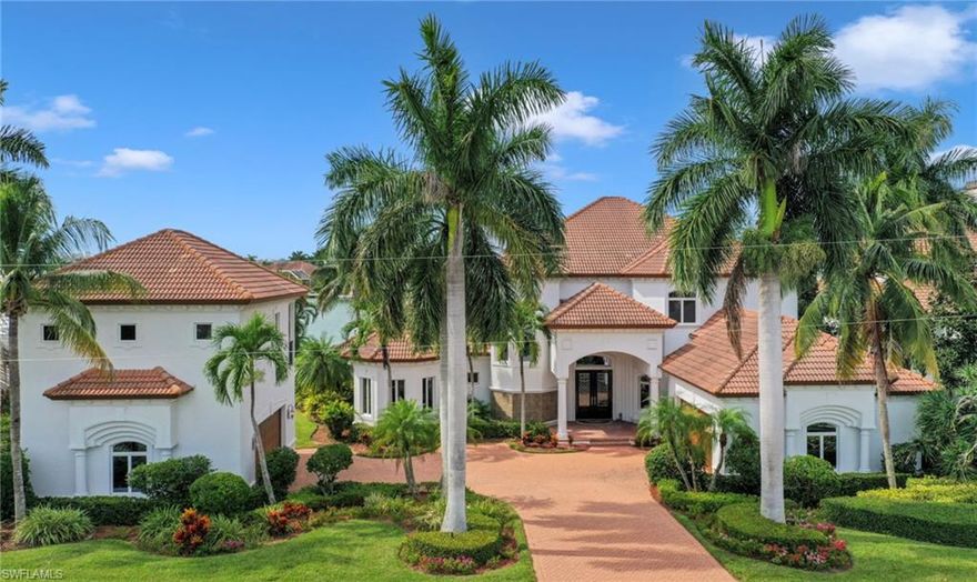 Timeless elegance awaits you in this beautiful estate home with wide-open Gulf views. Bring your yacht and all the toys as we have room for them all. 6 bedrooms plus a den and 7.1 baths complete with a guest apartment boasting over 6,100 square feet. 30’ ceilings grace this lavish interior space with spectacular Gulf views in every room. The huge master suite on the first floor encompasses the whole left side of the lower level with enormous walk-in master closets. Open concept kitchen makes for great entertaining with formal dining. Entertain in your spectacular great room with a wet bar overlooking the pool, terrace and western Gulf views. Each room boasts a different ceiling with incredible ambiance. Complete with a 4-car garage. Built for the most discerning buyer, you will not be disappointed.