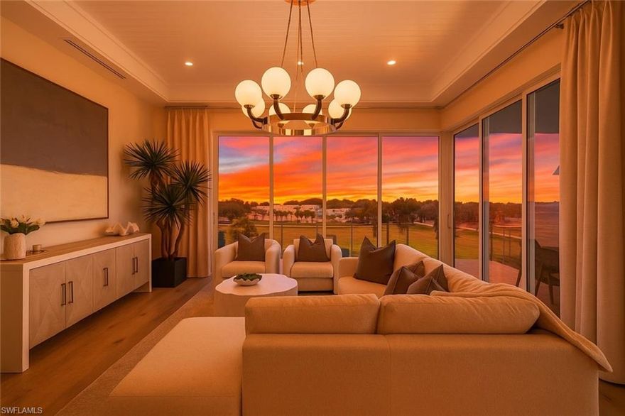 UNIQUE CORNER BALCONY - Combine City and Sunset views for the ultimate experience in Downtown Naples living. Just a short block away to the areas hottest restaurants, shops, galleries, events and more, and just 6 blocks to famous Naples beaches! This ideally located top-floor 3 bedroom/3.5 bath unit offers privacy and quiet mornings with serene westerly views, capturing sunsets from all main areas and the master bedroom. This new construction condo is appointed with rich hardwoods, modern kitchen with Sub-Zero & Wolf appliances including GAS range, and a rich furnishings package. 12 foot ceilings with 9 foot pocketing sliders bring in abundant natural light. The master suite is a retreat with private balcony, en-suite bathroom with floating tub, double vanity and oversized walk-in closet. 2 large guest bedrooms with private bathrooms are ready to accommodate your family and guests, and amazing amenities will make your stay unforgettable. The Mark boasts a stunning resort pool and spa, state of the art fitness center, sauna, engaging golf simulator, ample parking and even storage for your beach toys. Live the Naples dream in this executive annual furnished rental, just steps away from the best that Naples has to offer!