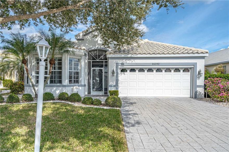 A GOLF COURSE & LAKE are your backyard and you are on the 13th HOLE! This home is located in the beautiful SERENE subdivision of the  SEMINOLE LAKES CC. The features of this home includes PLANTATION shutters throughout home, ENITIRE interior newly painted, 3BDR/2BTH/2Car Garage, 2nd bedroom has been enlarged and serves as a den/library, EAT-IN kitchen, corian countertops, raised panel kitchen cabinets, roof over EXTENDED lanai.Seminole Lakes is a planned GATED community that offers an 18 hole EXCEUTIVE golf course, club house, tennis courts, fitness center, COMMUNITY pool. Located close to shopping, historic DOWNTOWN Punta Gorda and I-75.
***Furniture Included******