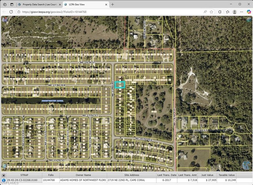 Commercial lot in Cape Coral