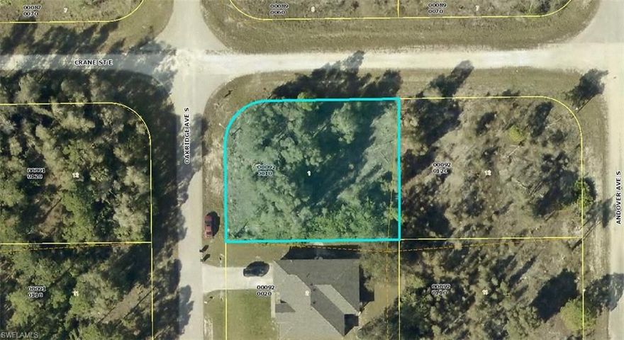 Oversized Residential Corner Lot in Lehigh Acres in an area with New Construction Homes.  Close to State Rd 82 and easy access to the Airport.
