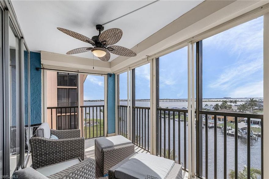 Sky-High River Views! Pristine 7th-Floor Waterfront Living (55+)
Experience the best of Cape Coral waterfront living in this stunning, updated 2-bedroom, 2-bathroom condo at the prestigious River Towers West. Perched on the 7th floor, this unit offers breathtaking, unobstructed panoramic views of the Caloosahatchee River and wide intersecting canals. Wake up to dolphins and manatees playing in the river right from your private, screened-in lanai.  Modern Upgrades: Features a high-end kitchen with granite countertops, stainless steel appliances, and a stylish tile backsplash.  The River Towers Lifestyle includes:Waterfront Amenities: Relax in the heated riverside pool, enjoy the tiki hut, or cast a line from the private fishing pier. A Social Community: Access to two community rooms, a library, billiards, and shuffleboard. Boat Docks: Slips are available on a first-come, first-served basis for those looking to explore the Gulf.