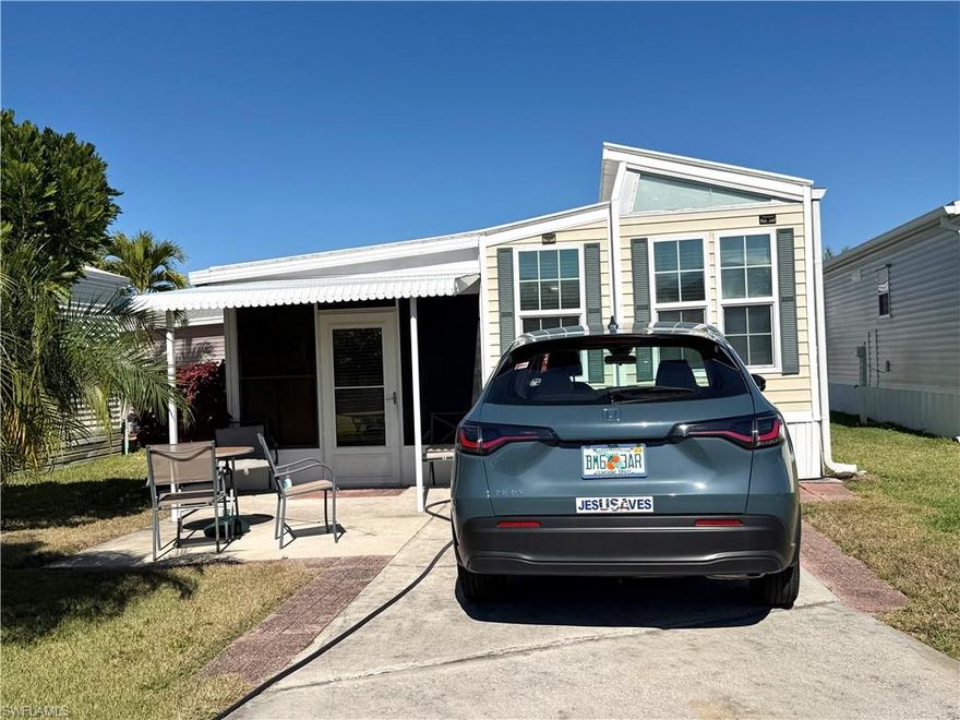 INSIDE PICS COMING SOON !

Charming Mobile Home Cottage In Riverwoods Plantation land owned community..

Welcome to your perfect winter retreat! This delightful one-bedroom, one-bath mobile home cottage is nestled in a vibrant 55+ community, just steps away from the clubhouse. Ideal for snowbirds, this cozy home has been a successful rental, bringing in an impressive estimated income of $1,050 per month.

Experience a lifestyle filled with adventure and companionship in Riverwoods Plantation, where an activity director and onsite manager ensure there's never a dull moment. Enjoy various recreational activities, including shuffleboard, tennis, pickleball, bocce, horseshoes, billiards, water volleyball, and sand volleyball. From line dancing to bingo, quilting circles, special lunches, Bible study groups, billiards, library,  you'll have countless opportunities to socialize and make new friends.

For outdoor enthusiasts, the community offers convenient storage for boats and water toys. Take advantage of the private boat ramp leading to the picturesque Estero River, which flows directly into Estero Bay and the breathtaking Gulf of Mexico—perfect for days on the water!

Situated near the airport, fine dining, and beautiful beaches, this charming mobile home cottage is not just a home but a gateway to an exciting and fulfilling lifestyle. Don’t miss the chance to embrace all the amenities this wonderful community has to offer!