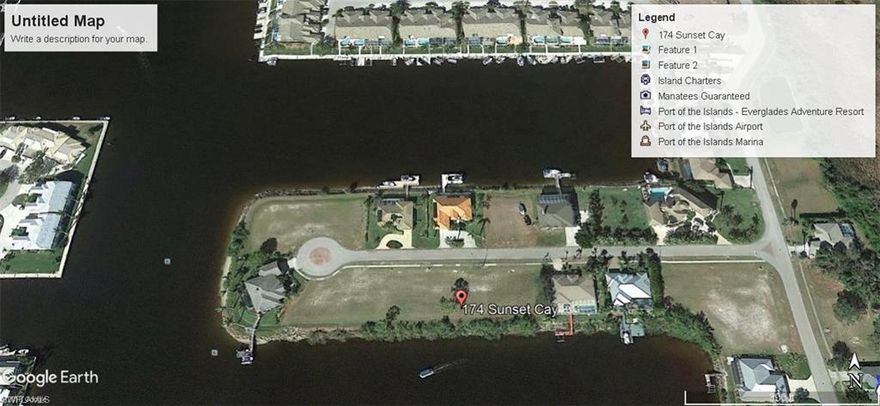 Direct Access Lot in "Sanctuary Point" Neighborhood At Port of the Islands.  Great wide water views of intersecting canals and the Faka Union River.  Approximately 100' of waterfront for your boat dock/lift.  Area of custom built homes and room for a pool.  Marina Harbor views across intersecting canals.  Port of the Islands is a unique community located on the edge of the Everglades.  Surrounded by hundreds of thousands of acres of state and federal protected lands.  Picturesque boat ride through the Ten Thousand Island National Wildlife Refuge to the Gulf.  See manatees, dolphins, alligators, eagles, ospreys, and many more water birds. Lots of beautiful nature.  Only 14 miles to shopping to Marco Island or Walmart/Lowes, etc. and 80 miles to Miami.