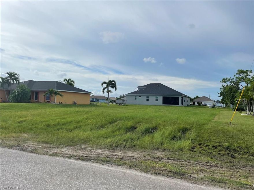 Welcome to Florida! This lot is perfectly located to build your dream home. It is a fantastic off-water building site in Northwest Cape. Free of all threatened and protected species. This property is in an area of newer homes, shopping, restaurants, and schools.