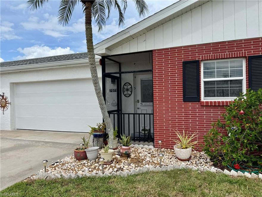 Very spacious Villa home located in Myerlee. Over 1800 total square feet inside with open lanai. 
3 Bedrooms, 2.5 Baths and a 2 Car Garage.
Located across the street from the golf course and the community pool. Residents have the option to purchase a golf or sports membership at Myerlee Country Club enhancing the active lifestyle opportunities.  Kitchen ceiling is a white wood panel creating a cottage feel. Crown molding throughout.  The spacious master bedroom has a gliding barn door leading into the master bath that has been updated and has a walk-in shower with a huge rain shower head. Double mirrored closet doors with shelves with lots of space. This spilt floorplan allows a lot of privacy for your guests with their own private baths. New roof in 2021 and includes a whole house water softener. Tile floors and wood look laminate throughout the villa. (no carpet). This villa is being sold mostly furnished. Exclusions to be provided with purchase contracts. Seller does not have flood insurance.
Seller will entertain seller financing with agreeable terms.