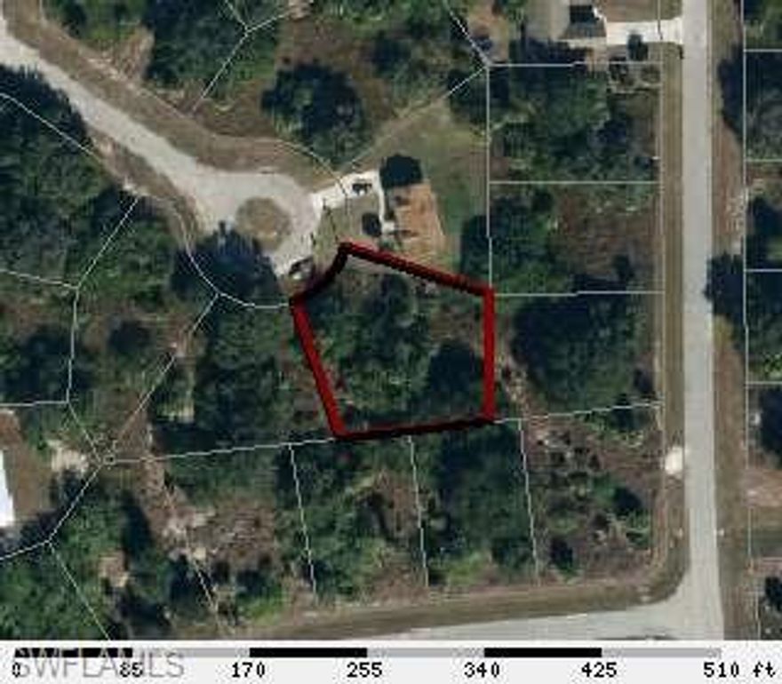 This is a cul-de-sac lot that is larger than many and is close to town. This near-three-acre lot is situated near SR 80 (to the north); Collinswood Pkwy (to the east); and E Cowboy Way (to the south). Contact listing agent for the best directions to this unique property. There is a sign on the property and that sign can go missing on-occasion. Contact the listing agent or a REALTOR who specializes in land in southwest Florida.