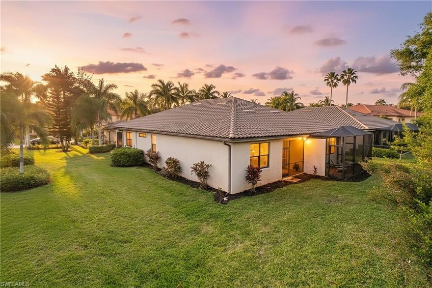 This beautiful attached villa is located in one of the area’s most desirable communities. The screened entry offers an amazing cross breeze! NEWER A/C (2023) & NEW hot water heater gives peace of mind! Offering 2 bedrooms PLUS a den, this home is designed for functionality and style. The preserve view offers serenity and privacy. The home also features fiber optic wiring already installed, you'll never have to worry about interruptions to your cable or Wi-Fi service, included in the HOA. You can also enjoy all that the community has to offer, including basketball and tennis courts, a community pool & spa, a clubhouse, fitness center, & tot lot. But perhaps the best part of this community is the social committee, which is always planning fun events for residents of all ages. With its prime location near shopping, I-75, & the airport, you'll have everything you need at your fingertips. Reflection Isles provides a lifestyle as exceptional as this home. Nestled in the environmentally-sensitive Six Mile Slough, you'll experience tucked-away privacy with modern conveniences just minutes away. Don’t miss this unique opportunity to own a villa that combines thoughtful upgrades with unbeatable storage solutions. Schedule your showing today and experience the best of Reflection Isles living!