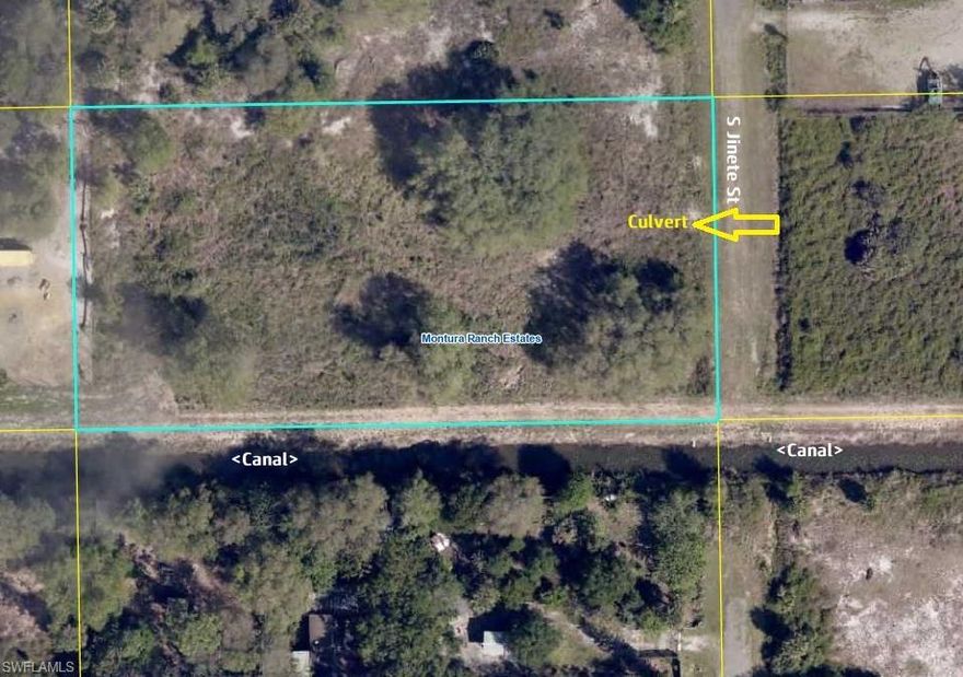 1.25 acres with culvert on a dead is up for sale in Montura Ranches. 3 mature oak trees and mostly cleared. S Lindero has millings compacted so less dust. Easement road to the left side/south side of vacant land. Will need septic and well. This rural community has no HOA's and is golf-cart and horse friendly. 1.5 hr from each coast, this up-and-coming community is growing fast. Take advantage of no city taxes and animal friendly acreage.