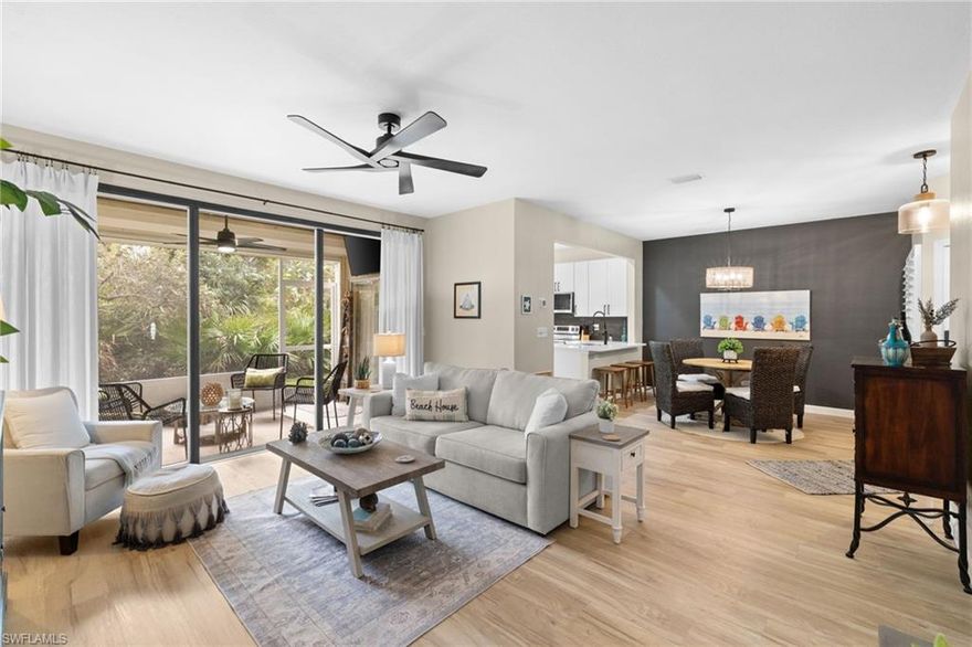 Totally remodeled and TURNKEY FURNISHED, this stunning 2-bedroom, 2-bath condo with an attached one-car garage is located in the highly desirable Emerald Bay community of Naples. This beautifully updated residence offers a fresh, modern interior with thoughtful upgrades throughout, including a brand-new HVAC system, impact-resistant hurricane windows, and upgraded screens designed to keep more bugs out, providing true peace of mind and year-round comfort. Move-in ready and impeccably maintained, this home is perfectly positioned in one of Naples’ most coveted locations. Emerald Bay is renowned for its unbeatable proximity to multiple world-class beaches, including Vanderbilt Beach and Delnor-Wiggins Pass, all just minutes away. Enjoy effortless access to upscale dining, shopping, Mercato, and top medical facilities while still tucked into a quiet, coastal community setting. Whether you’re seeking a full-time residence or a seasonal getaway, this condo delivers the ideal blend of modern style, convenience, and the ultimate Naples beach lifestyle.